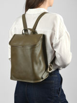 Longchamp Le foulonn� Sac � dos Vert-vue-porte