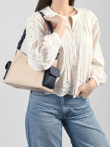 Sac Port� �paule Maya Hexagona Beige maya 2120286-vue-porte
