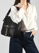 Sac Port� �paule Nomade Cuir Gerard darel Marron midday B402-vue-porte