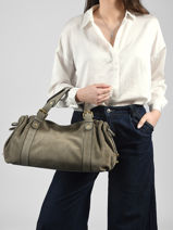 Shoulder Bag Folk Leather Gerard darel Green folk DDS01407-vue-porte