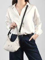 Suede Leather Sam Crossbody Bag Nathan baume Beige vogue 4-vue-porte