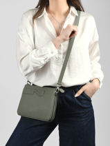 Leather Milano Crossbody Bag Nathan baume Green n city 3-vue-porte