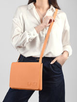 Leather Brugge Crossbody Bag Nathan baume Orange n city 2-vue-porte