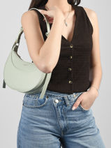 Shoulder Bag Saffiano Miniprix Green saffiano F8583-vue-porte