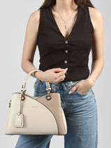 Satchel Saffiano Miniprix Beige saffiano M9431-vue-porte