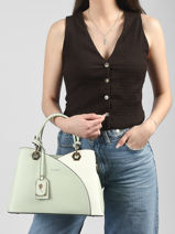 Satchel Saffiano Miniprix Green saffiano M9431-vue-porte