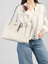 Sac Port� �paule Anise Polyester Guess Blanc anise PD991623-vue-porte
