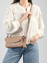 Crossbody Bag Sally Polyurethane Guess Beige sally QG992121-vue-porte