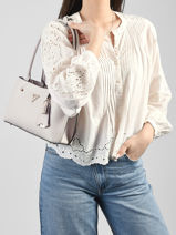 Sac Port� �paule Meridian Polyurethane Guess Blanc meridian BG697409-vue-porte