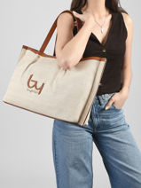 Shoulder Bag Seek Paper By byblos Beige seek BS88B04-vue-porte
