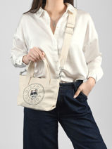 Crossbody Bag K Ikon Cotton Karl lagerfeld White k ikon B2W50089-vue-porte