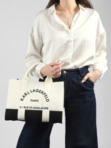Sac � Main Rsg Coton Karl lagerfeld Blanc rsg A3W50025-vue-porte