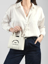 Xs Leather Rsg Crossbody Bag Karl lagerfeld White rsg B1W30042-vue-porte