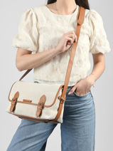 Sac Bandouli�re Loulou Escapade Paul marius Beige escapade LOULOESC-vue-porte