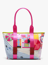 A4 Size Shoulder Bag Lancel Plage Lancel Pink lancel plage  A14193
