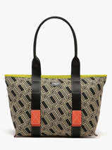 Sac Cabas Zipp� M Mistral Rollable Nylon Et Cuir Lancel Noir mistral A13997