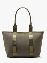 Medium Mistral Rollable Tote Bag Nylon And Leather Lancel Green mistral A13995