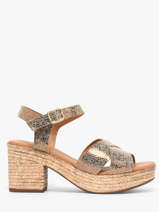 Sandales � Talon En Cuir Aliwell Marron women A126091