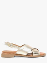 Sandals In Leather Tamaris Gold women 44