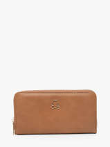Wallet Lulu castagnette Brown zip CHRYS702