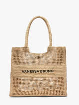 Sac Port� �paule Cabas Raphia Raphia Vanessa bruno Beige cabas raphia 60V40892