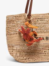 Raffia Lily Bag Charm Vanessa bruno Multicolor charms 96V42673-vue-porte