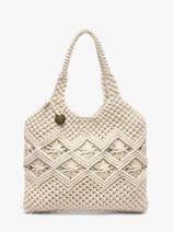 Shoulder Bag Estival Cotton Le voyage en panier Beige estival PM941