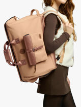 Cabin Duffle Bag Backpack Travel Cabaia Beige travel DUFFV2-vue-porte