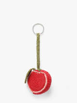 Raffia Bag Charm Summer Fruit Le voyage en panier Red l'atelier du crochet AM830