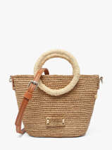 Sac Port� Main L'atelier Du Crochet Raphia Le voyage en panier Beige l'atelier du crochet AM831