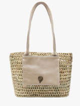 Sac Port� �paule Estival Le voyage en panier Beige estival PM946