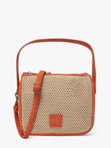 Sac Bandouli�re Resille Polyester Le voyage en panier Beige resille PM959