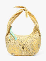 Shoulder Bag Bandana Cotton Le voyage en panier Yellow bandana PM970