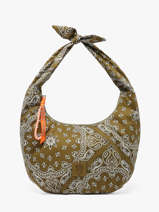 Shoulder Bag Bandana Cotton Le voyage en panier Green bandana PM970