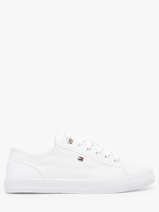 Sneakers In Leather Tommy hilfiger White women 9170YBS