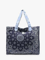 Shoulder Bag Bandana Cotton Le voyage en panier Blue bandana PM965
