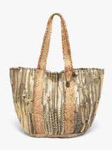 Shoulder Bag Estival Burlap Le voyage en panier Gold estival PM937