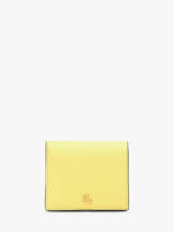 Compact Leather Dryden Wallet Lauren ralph lauren Yellow dryden 32962112