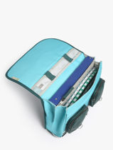 Satchel 2 Compartments Cameleon Blue vintage urban PBVBCA35-vue-porte
