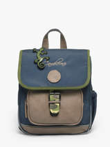 1 Compartment Backpack Cameleon Blue vintage urban PBVBSD30
