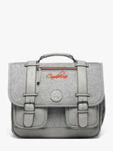 Cartable 2 Compartiments Cameleon Gris vintage urban PBVBCA35