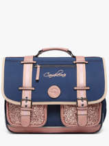 Cartable 2 Compartiments Cameleon Bleu vintage fantasy PBVGCA38