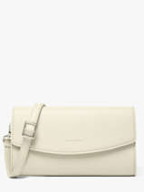Leather Madrid Clutch With Shoulder Strap Hexagona Beige madrid 536554
