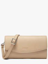 Leather Madrid Clutch With Shoulder Strap Hexagona Beige madrid 536554