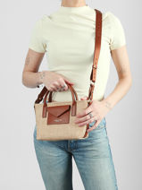 Crossbody Bag Kba Mariniere Osier Lancaster Brown kba mariniere osier 78-vue-porte