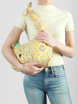 Shoulder Bag Bandana Cotton Le voyage en panier Yellow bandana PM970-vue-porte