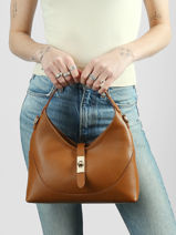 Crossbody Bag Caviar Leather Milano Brown caviar CA26022-vue-porte