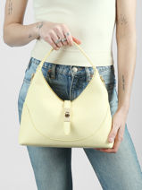 Crossbody Bag Caviar Leather Milano Yellow caviar CA26022-vue-porte