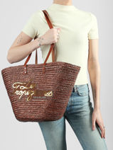 Shoulder Bag Milos Straw Les tropeziennes Brown milos TZ01-vue-porte
