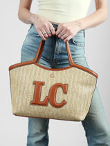 Handbag Identite Lulu castagnette Beige identite ADIL-vue-porte